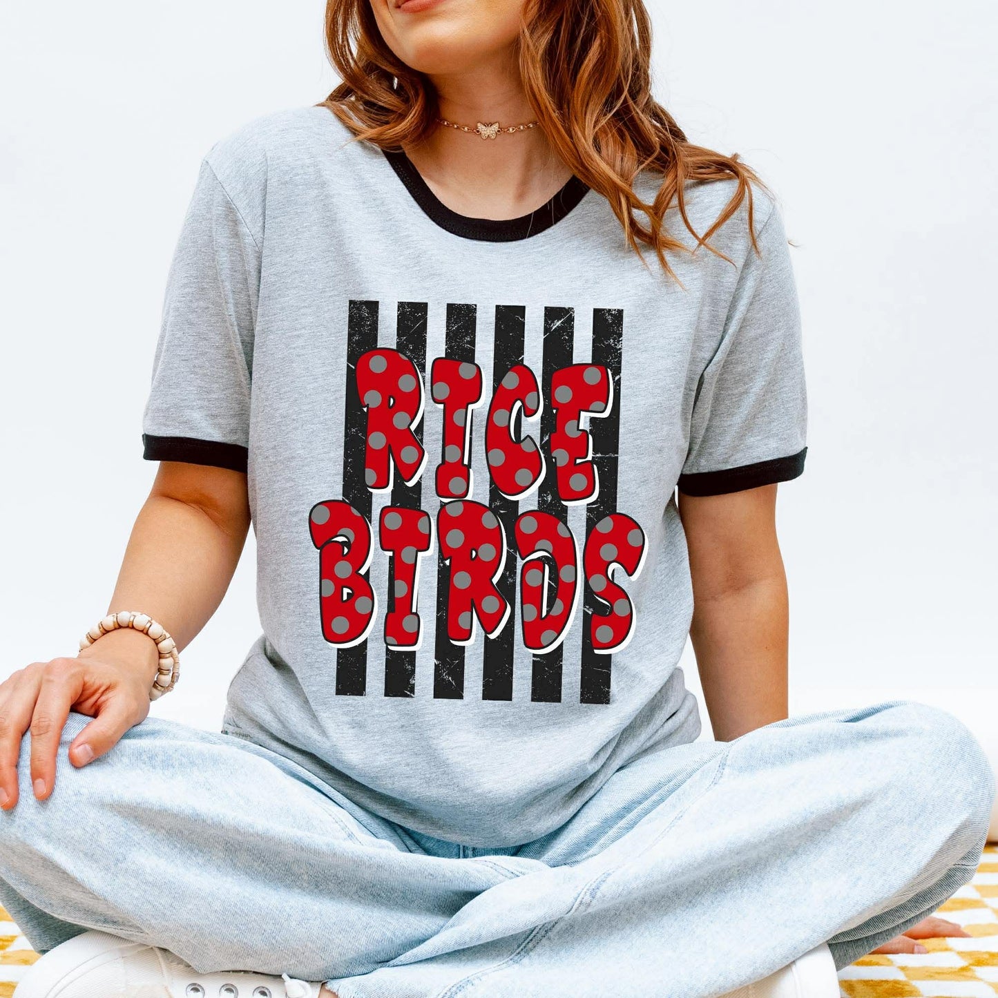 RICEBIRDS W STRIPES TEE