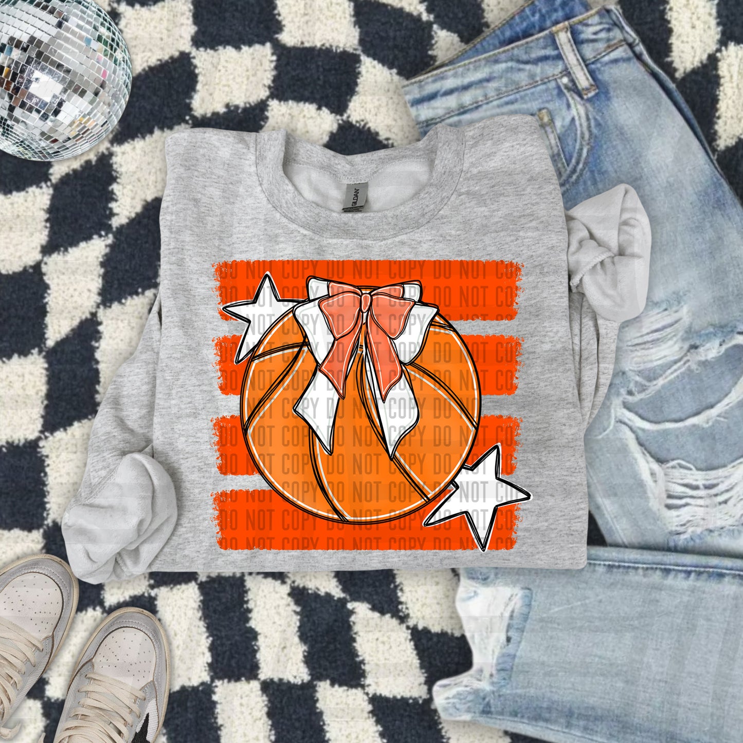 BASKETBALL BOW BOW TEES -25 COLORS