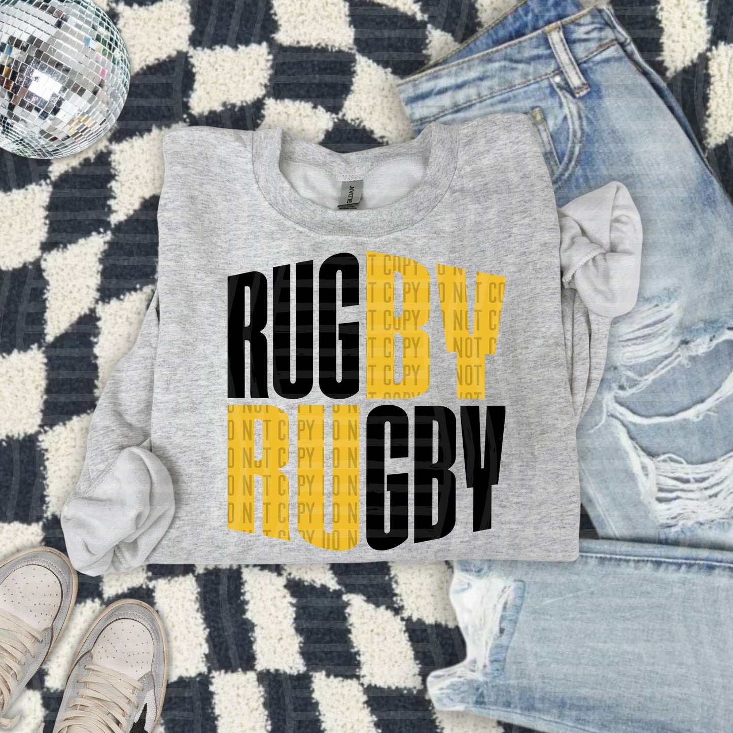 WORD ART RUGBY TEE