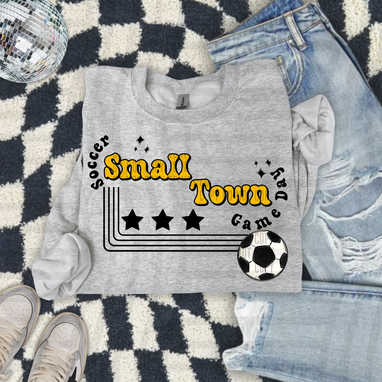 SMALL TOWN SOCCER TEE - 21 COLORS