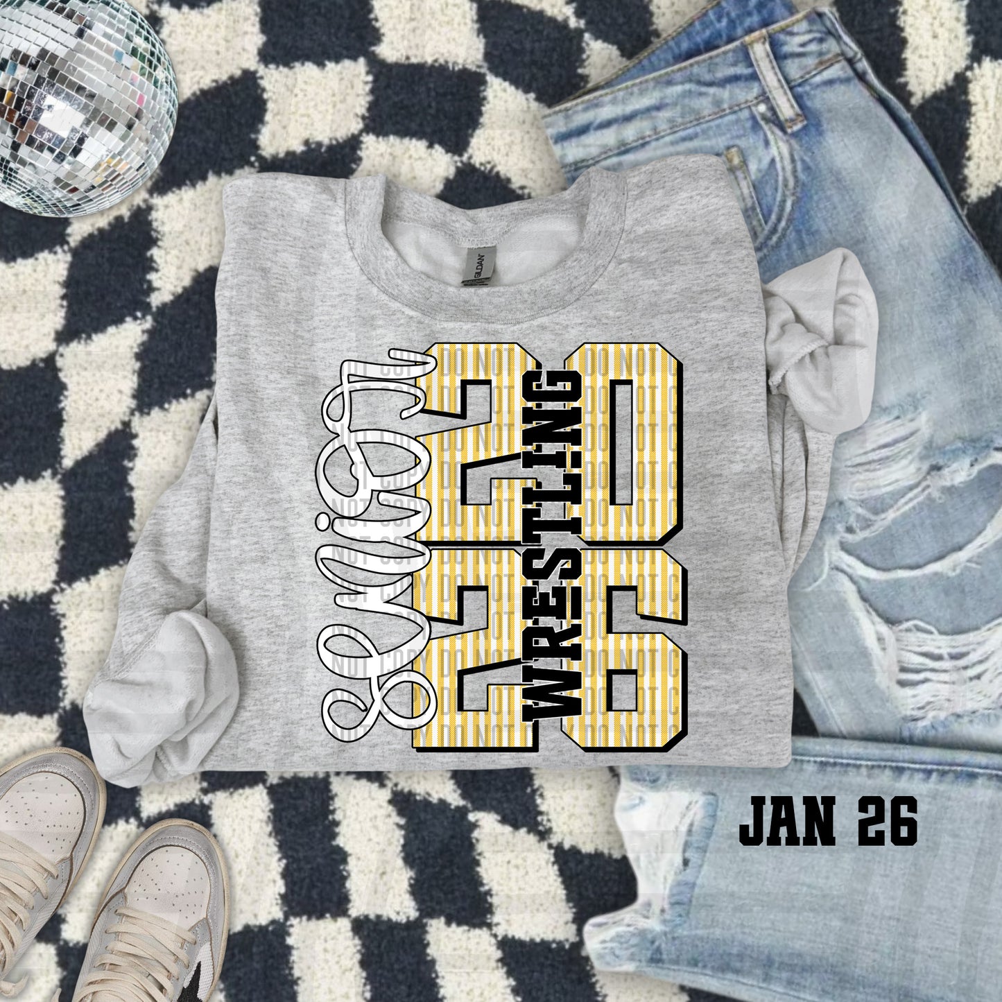 WRESTLING SENIOR 2026 TEE -MULITPLE COLORS