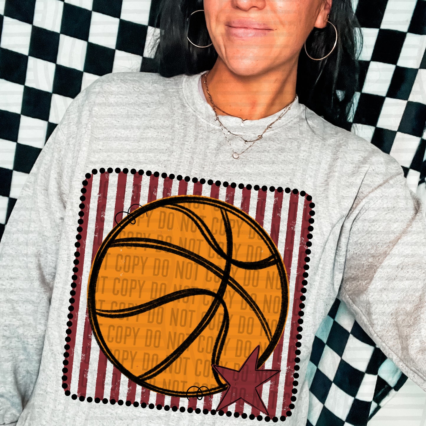 DISTRESSED BASKETBALL TEE - MULTIPLE COLORS