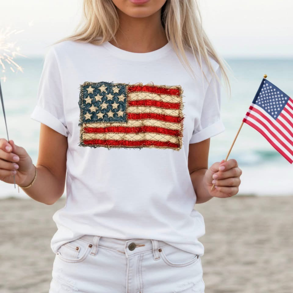 AMERICAN FLAG TEE -RWB
