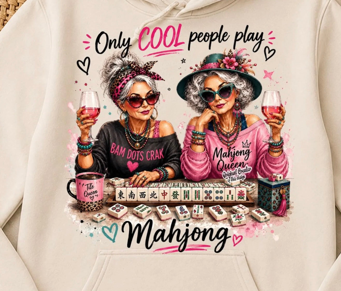 ONLY COOL PEOPLE PLAY MAHJONG TEE