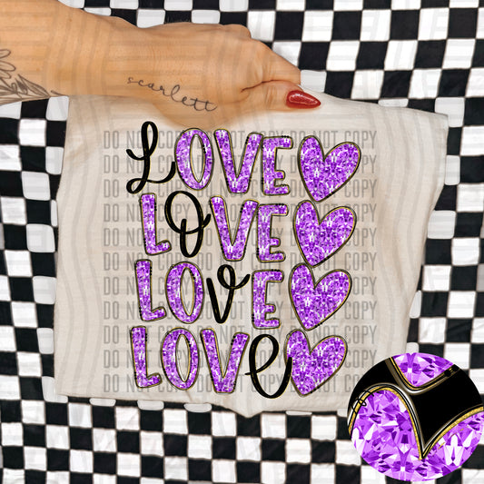 DIAMOND LOVED STACK- VARIETY COLORS TEE