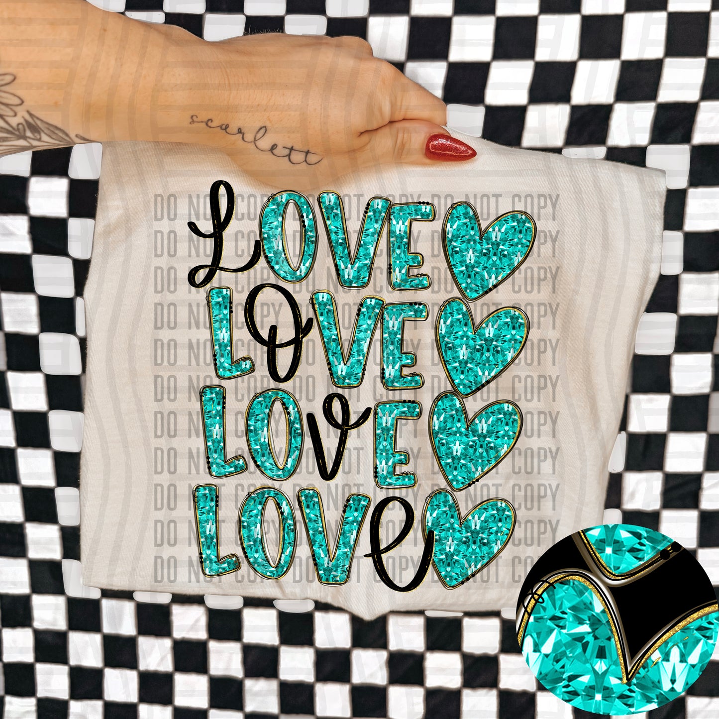 DIAMOND LOVED STACK- VARIETY COLORS TEE