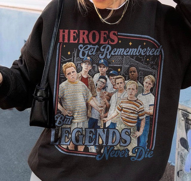 HEROS GET REMEMBERED BUT LEGENDS NEVER DIE TEE