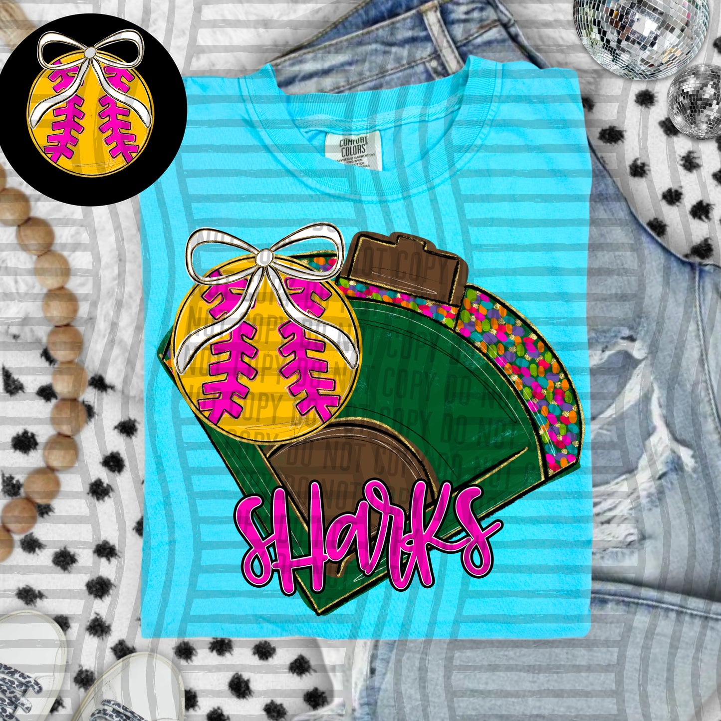 PREPPY SOFTBALL FIELD TEE