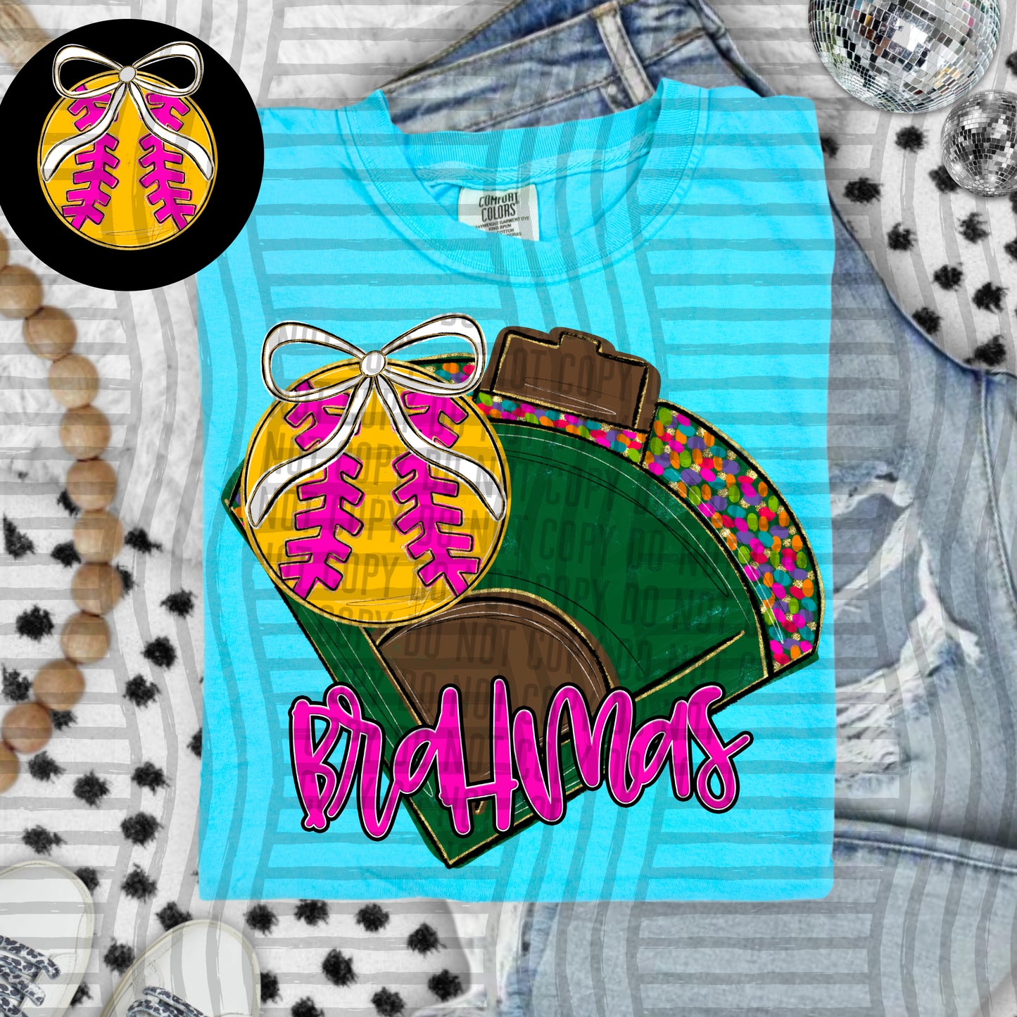 PREPPY SOFTBALL FIELD TEE