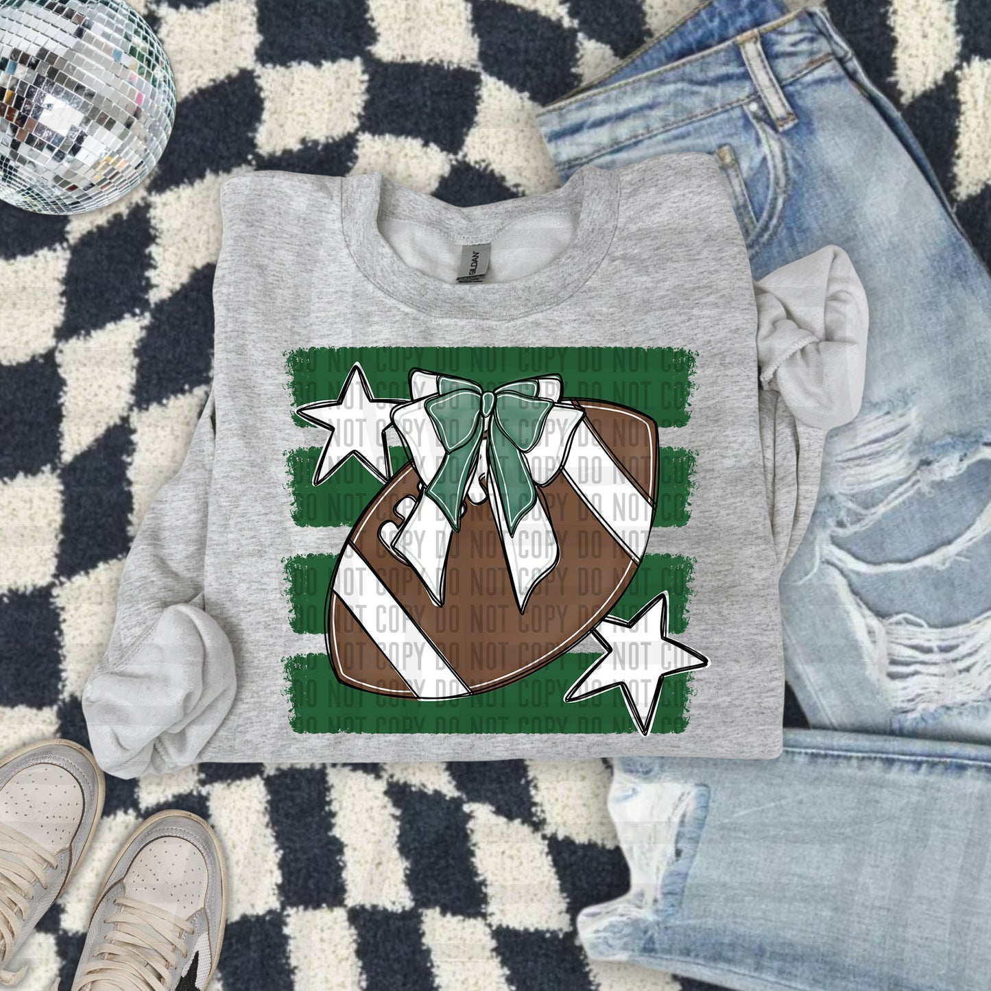 FOOTBALL BOW BOW TEES -25 COLORS