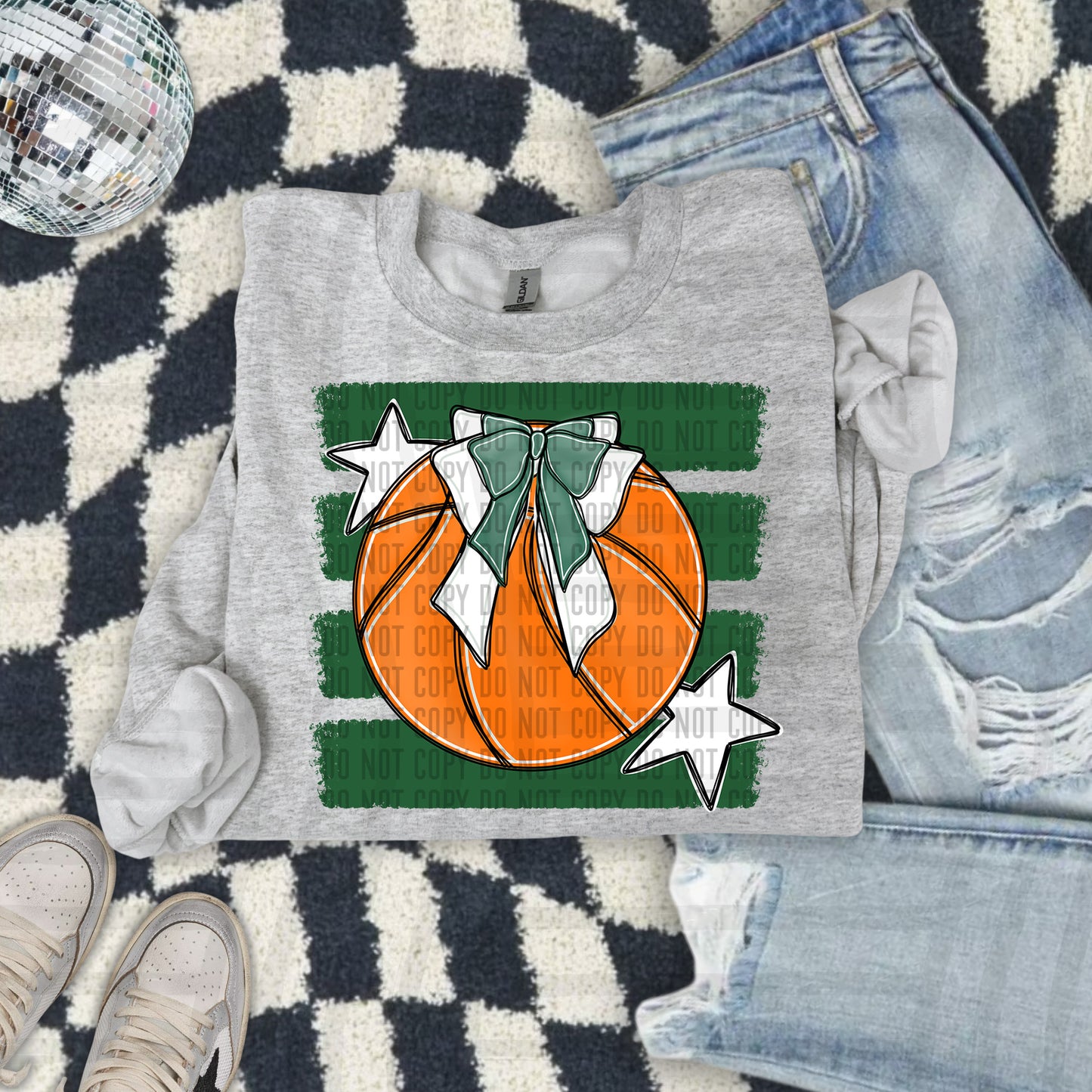 BASKETBALL BOW BOW TEES -25 COLORS