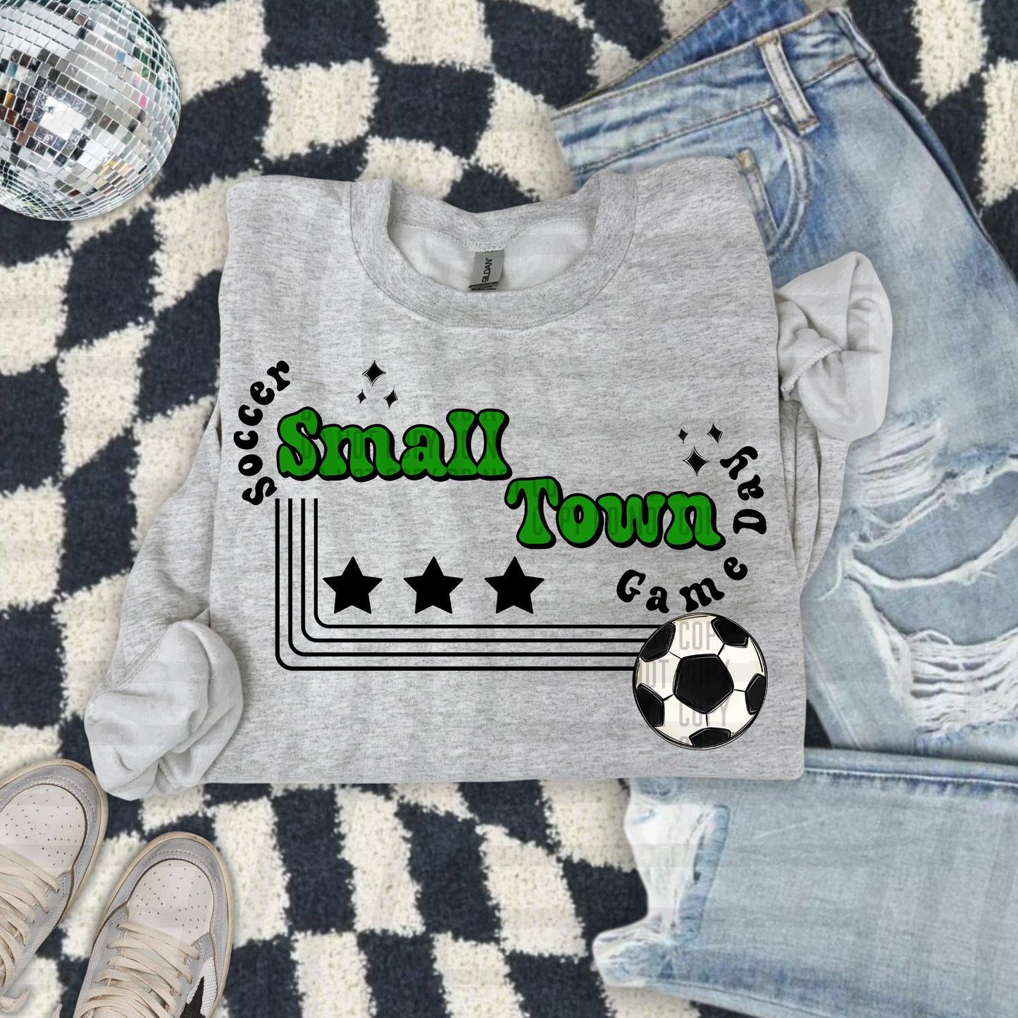 SMALL TOWN SOCCER TEE - 21 COLORS