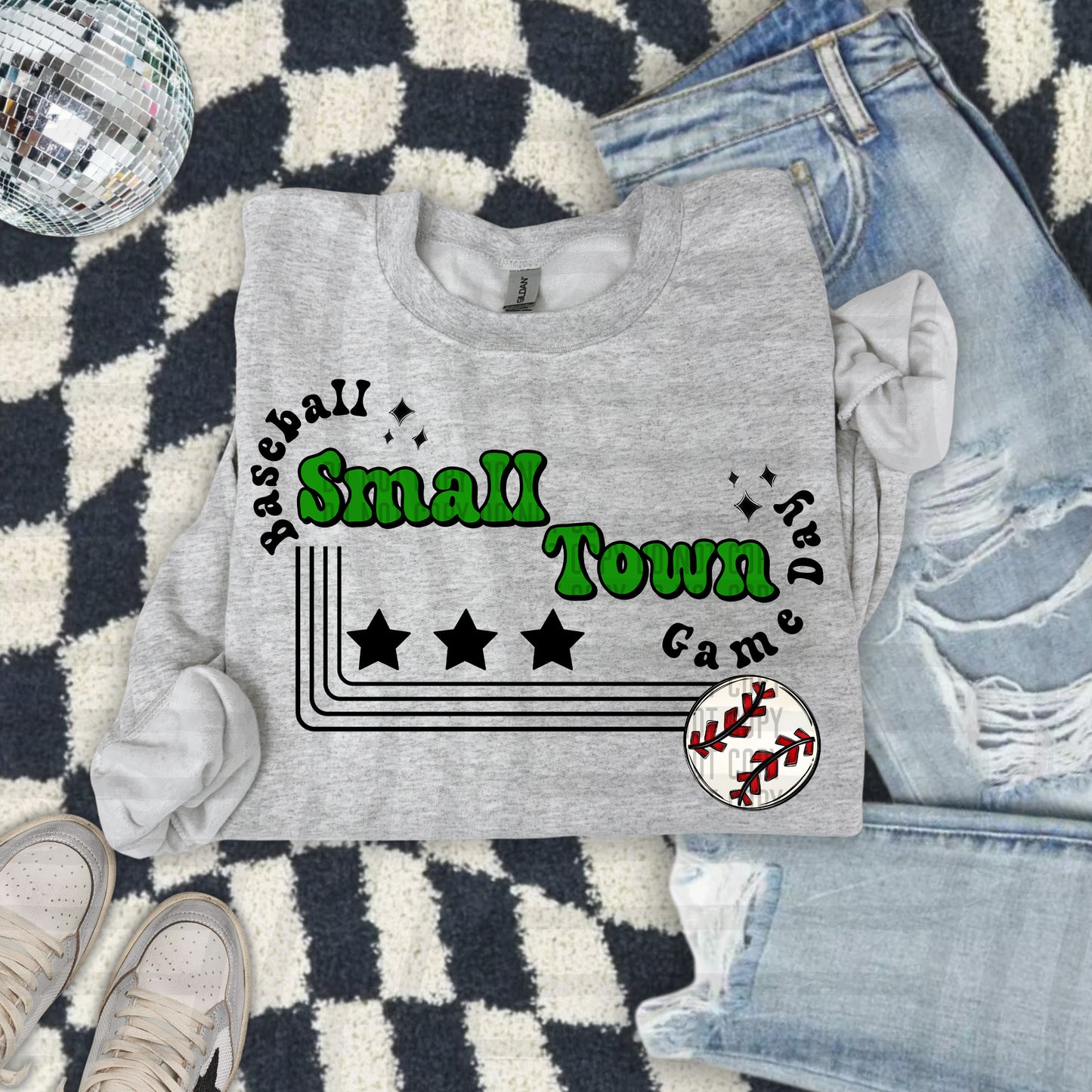 SMALL TOWN T-BALL TEES - 21 COLORS