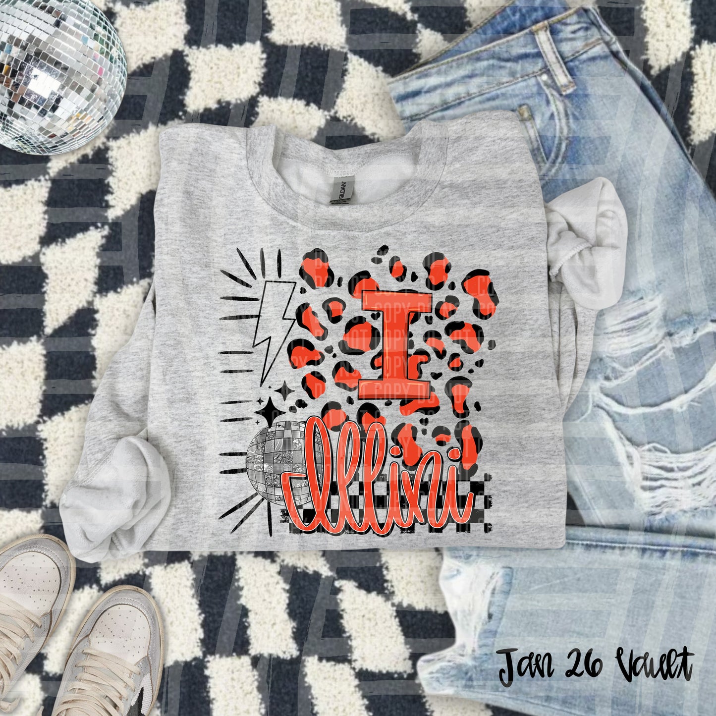 LEOPARD COLLEGE TEE
