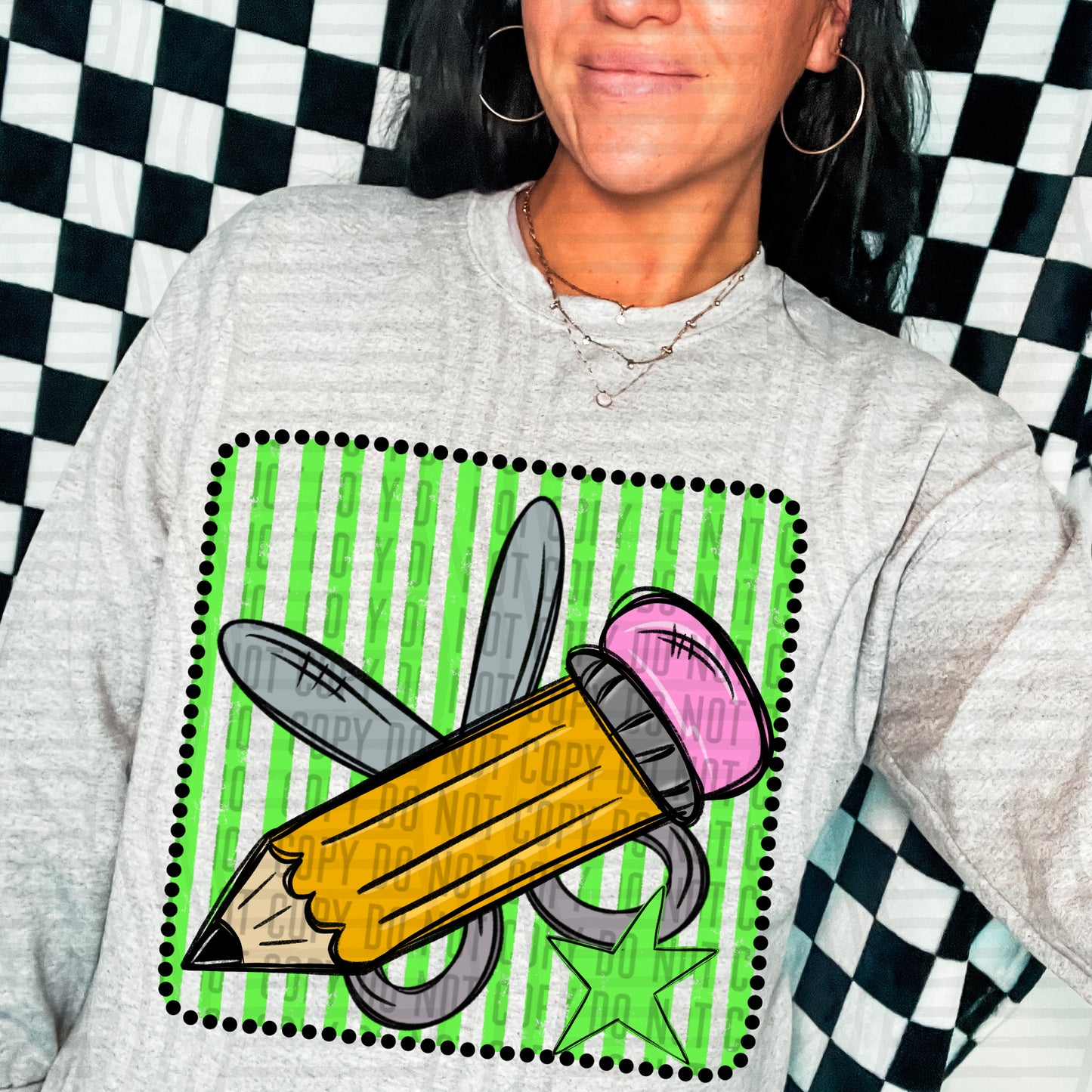 DISTRESSED PENCIL TEE - MULTIPLE COLORS