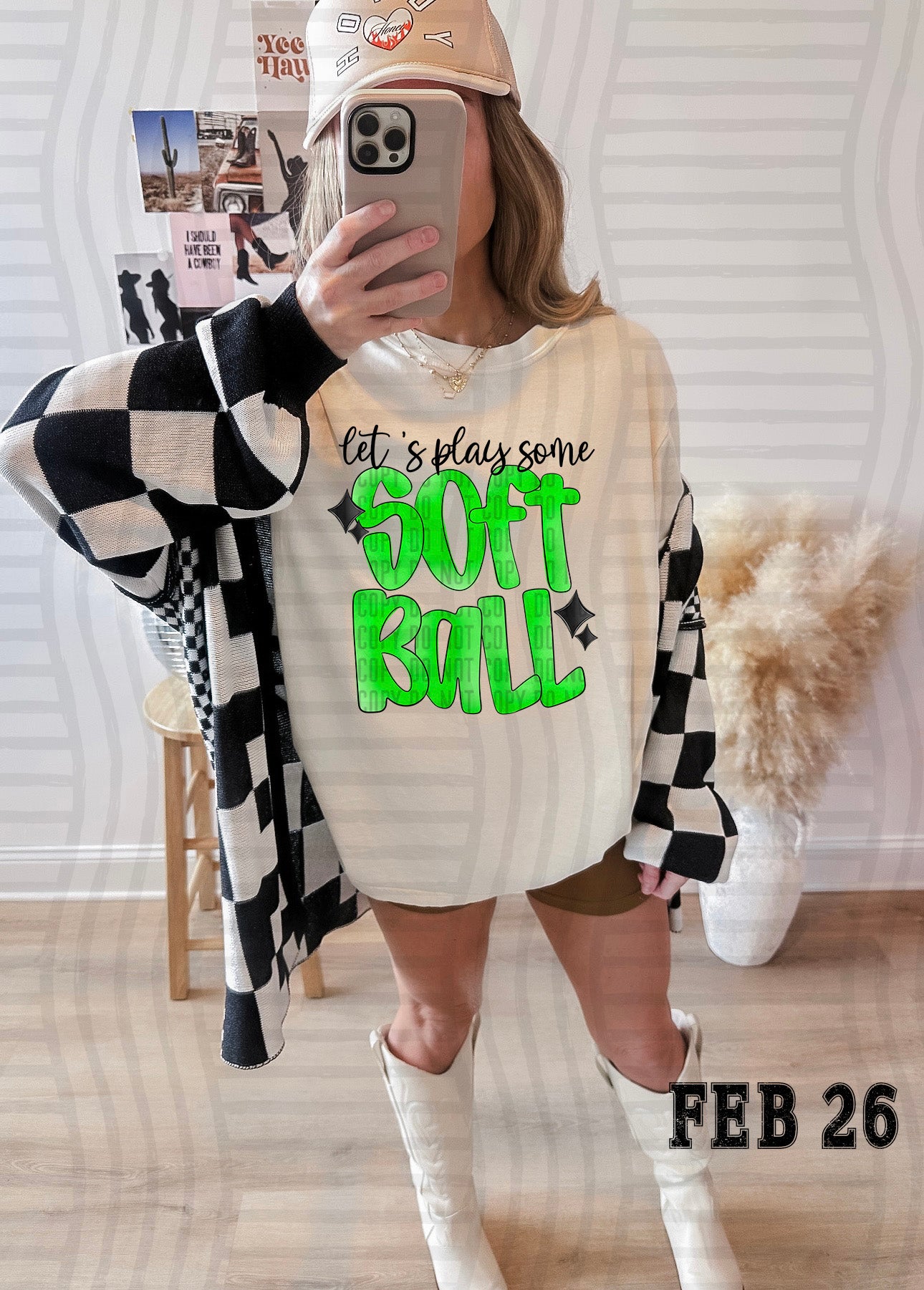 LET'S PLAY SOME SOFTBALL TEE -VARIETY OF COLRS
