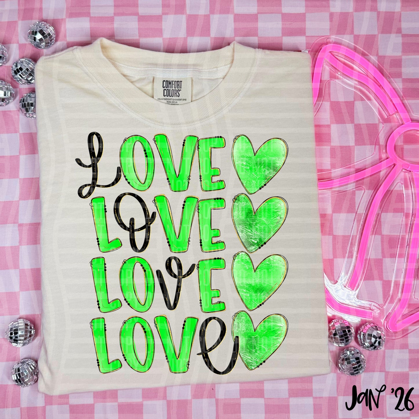 LOVE STACKED COLOR TEES