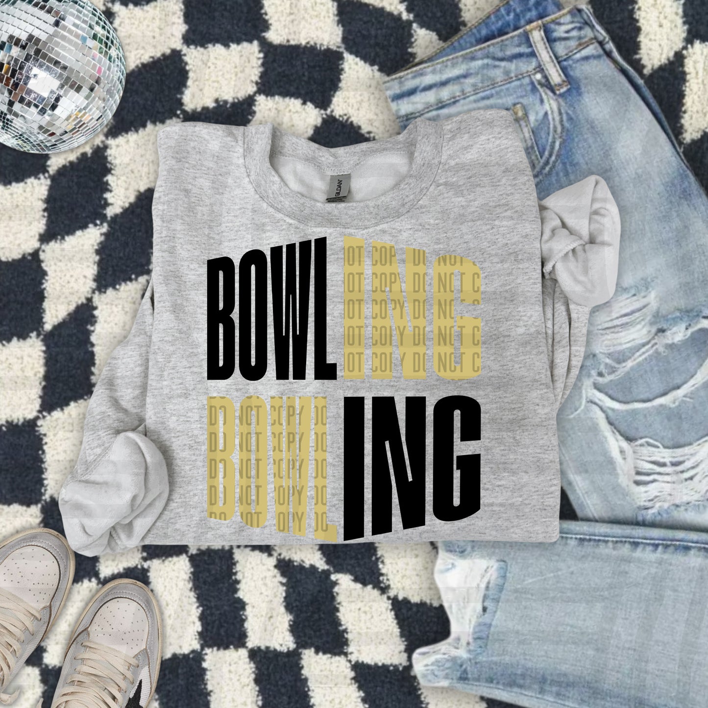 WORD ART BOWLING TEE