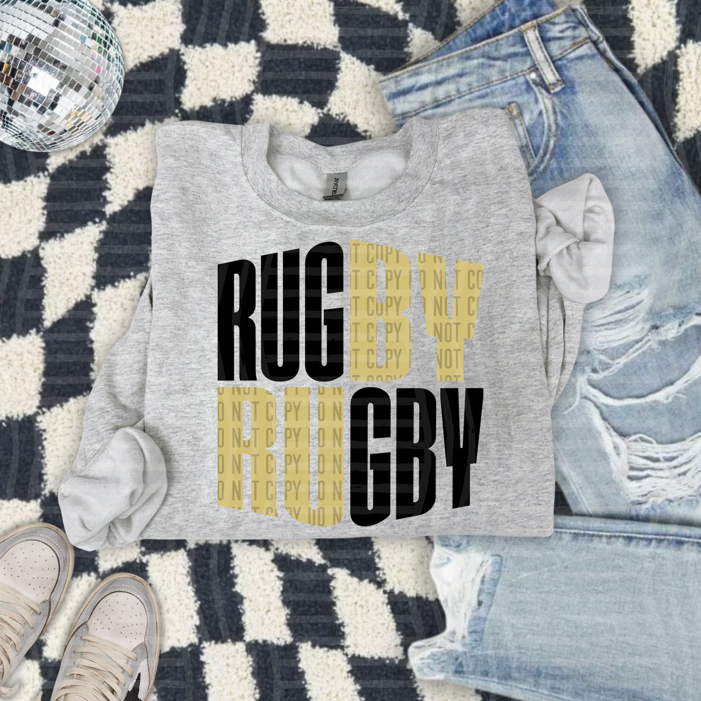WORD ART RUGBY TEE