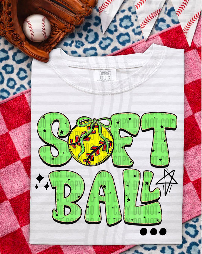 RETRO SOFTBALL TEE -VARIETY OF COLOR