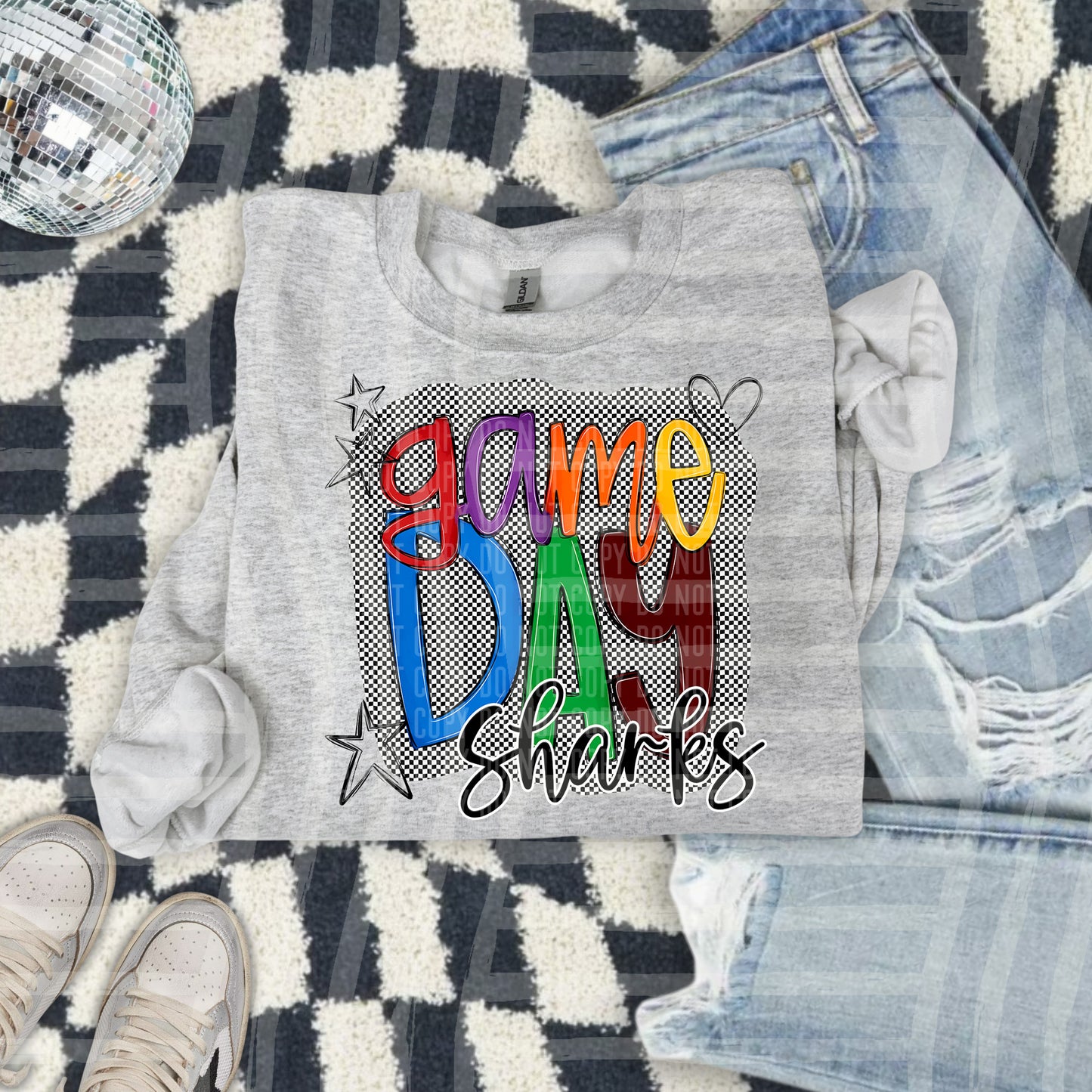 CHECKERED GAME DAY MASCOT TEES