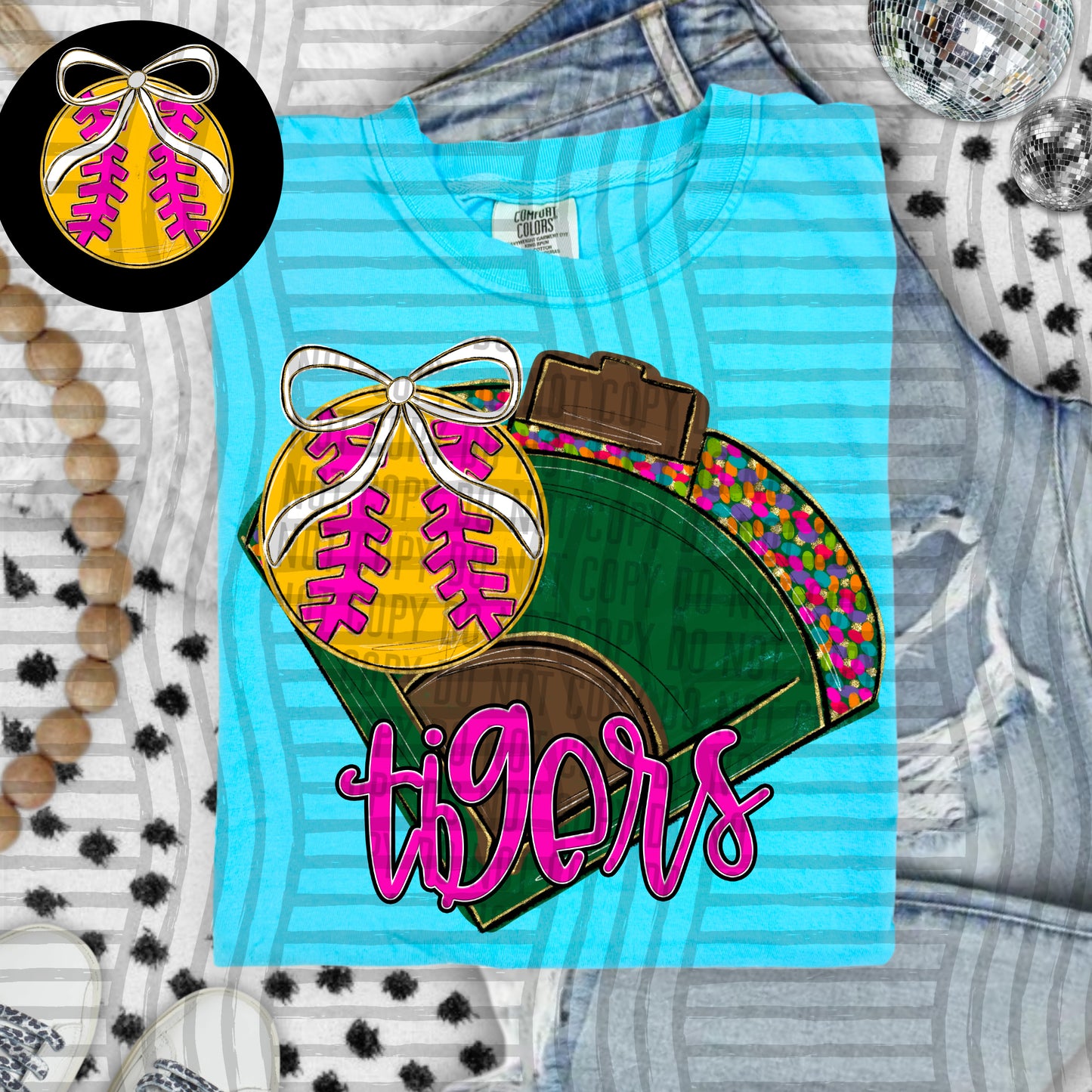 PREPPY SOFTBALL FIELD TEE