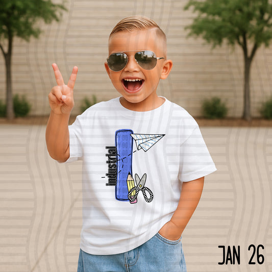 MASCOT BLUE INITIALS TEE