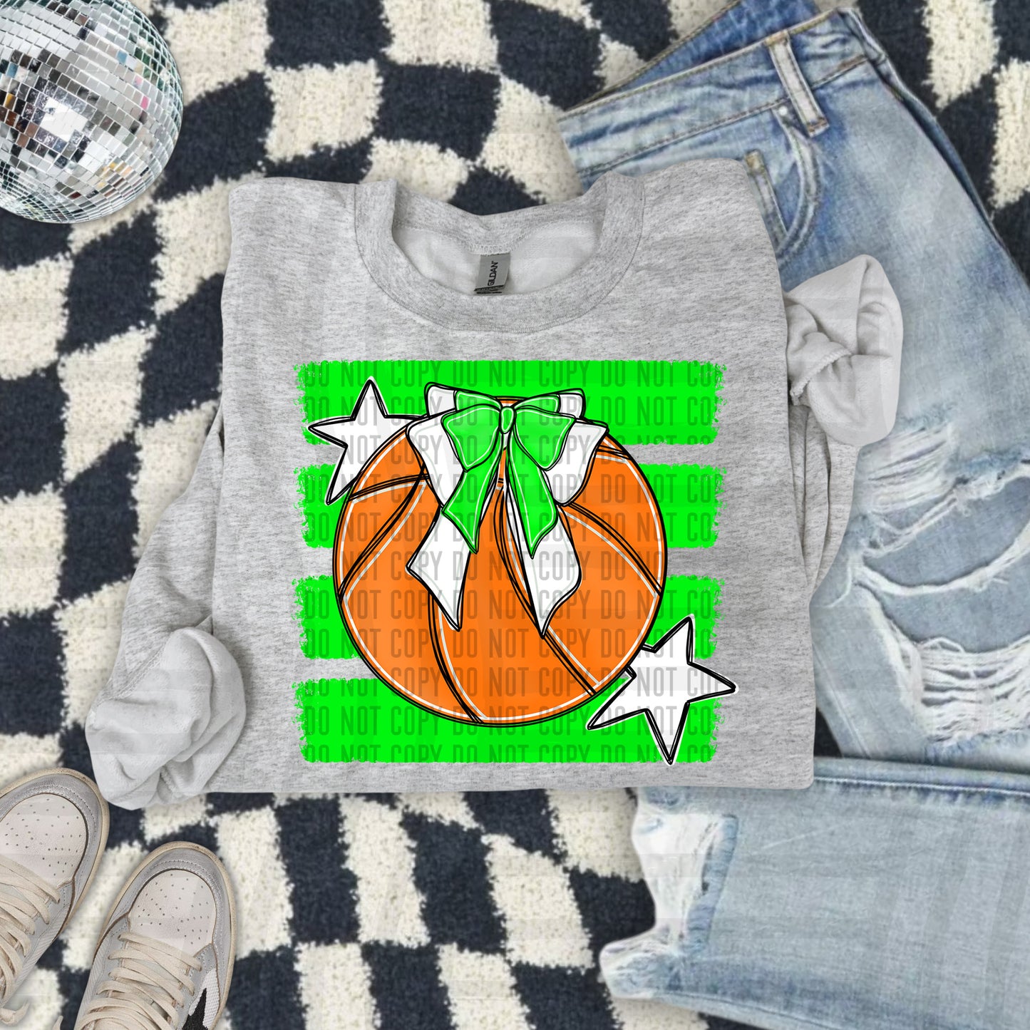 BASKETBALL BOW BOW TEES -25 COLORS