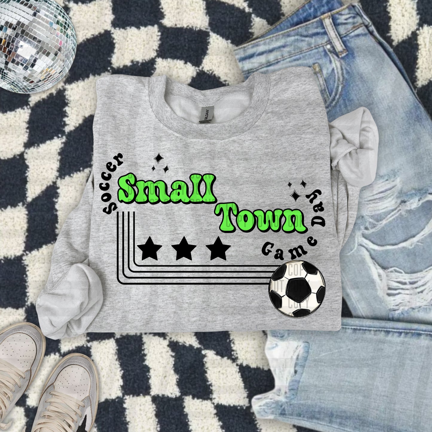 SMALL TOWN SOCCER TEE - 21 COLORS