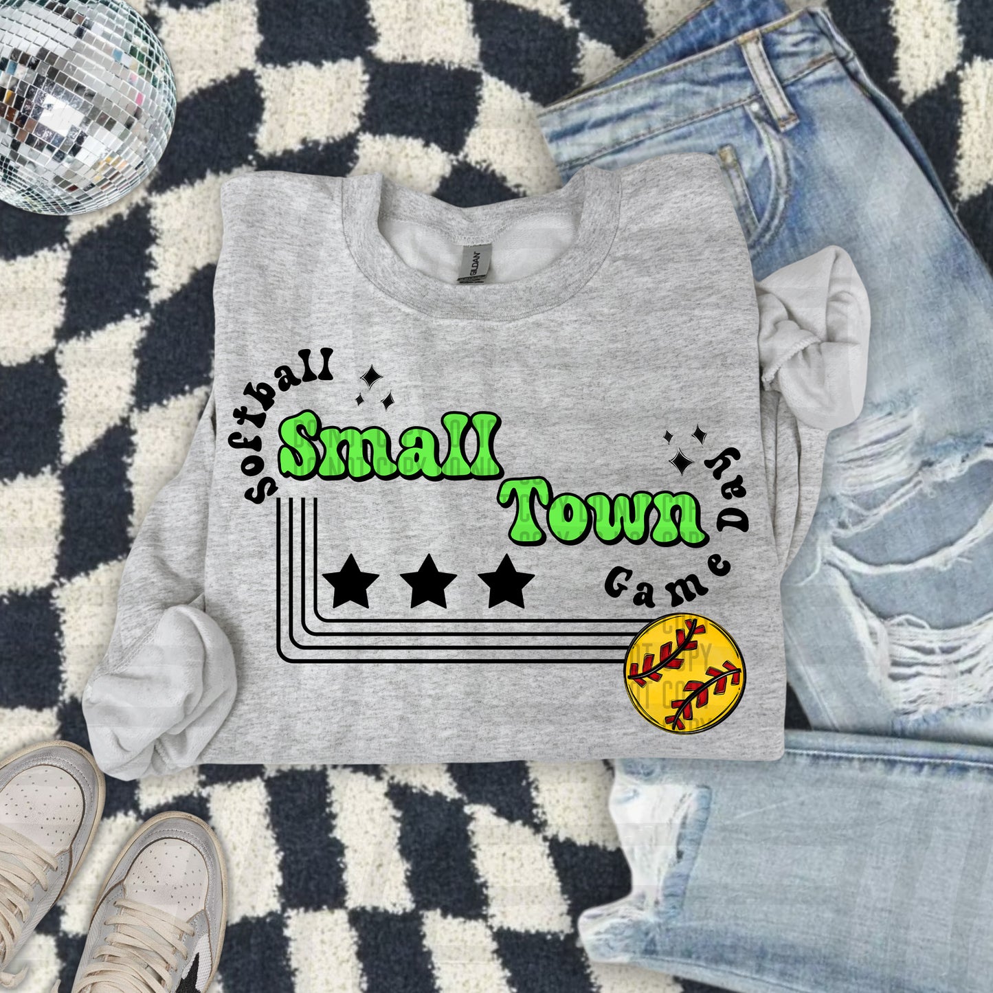 SMALL TOWN SOFTBALL TEES -21 COLORS