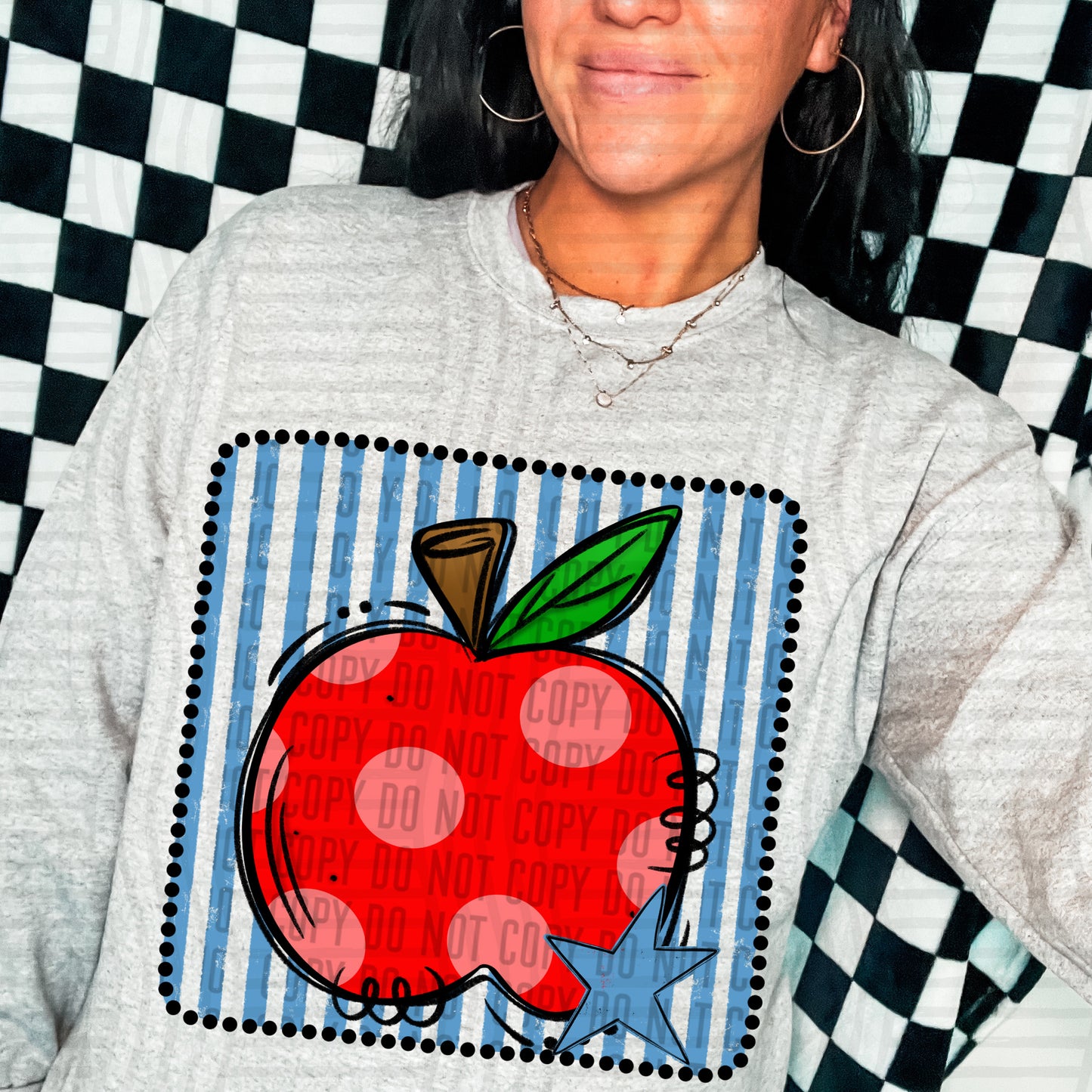 DISTRESSED APPLE TEE - MULTIPLE COLORS