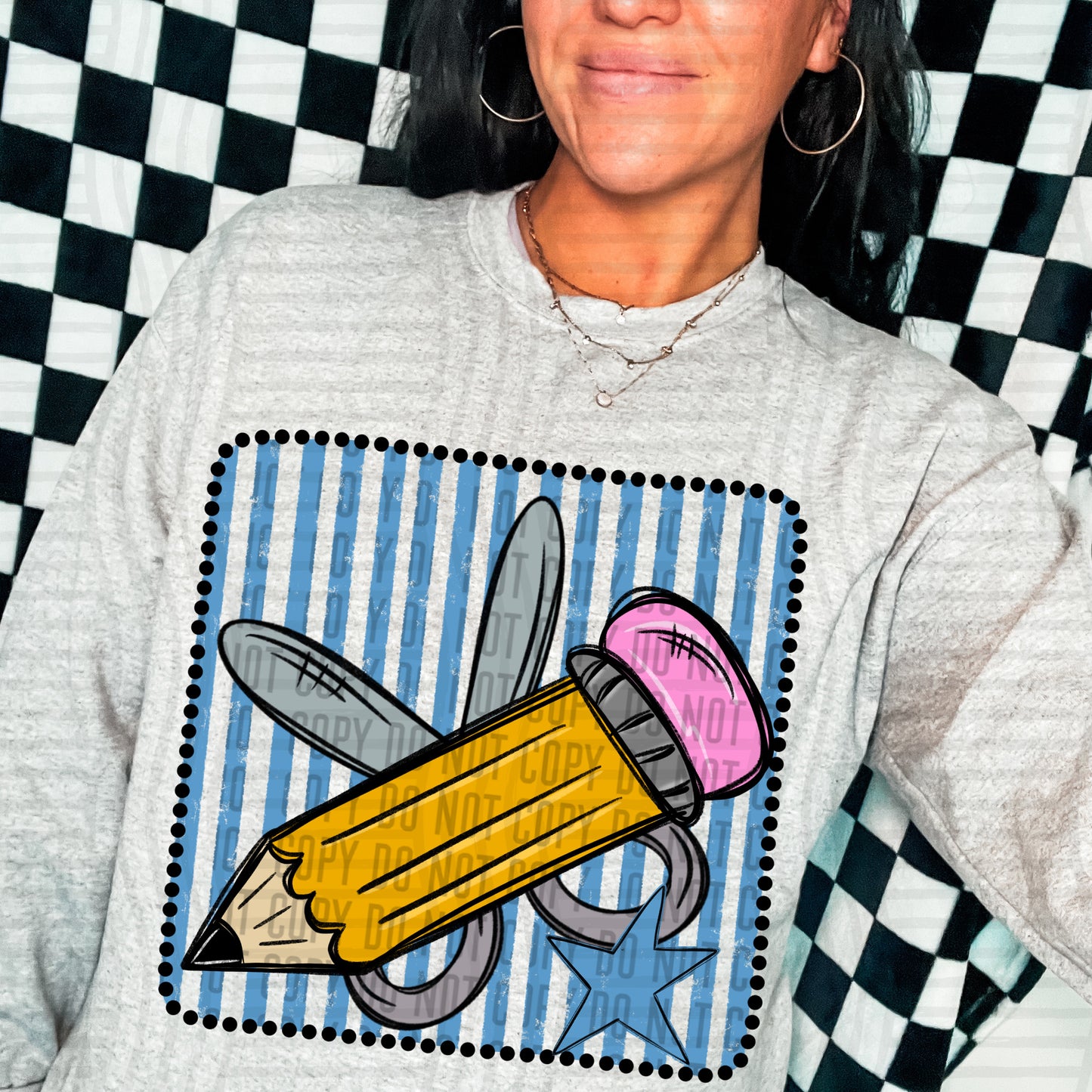 DISTRESSED PENCIL TEE - MULTIPLE COLORS