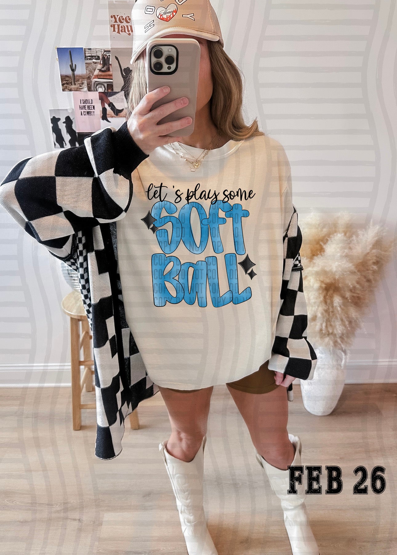 LET'S PLAY SOME SOFTBALL TEE -VARIETY OF COLRS