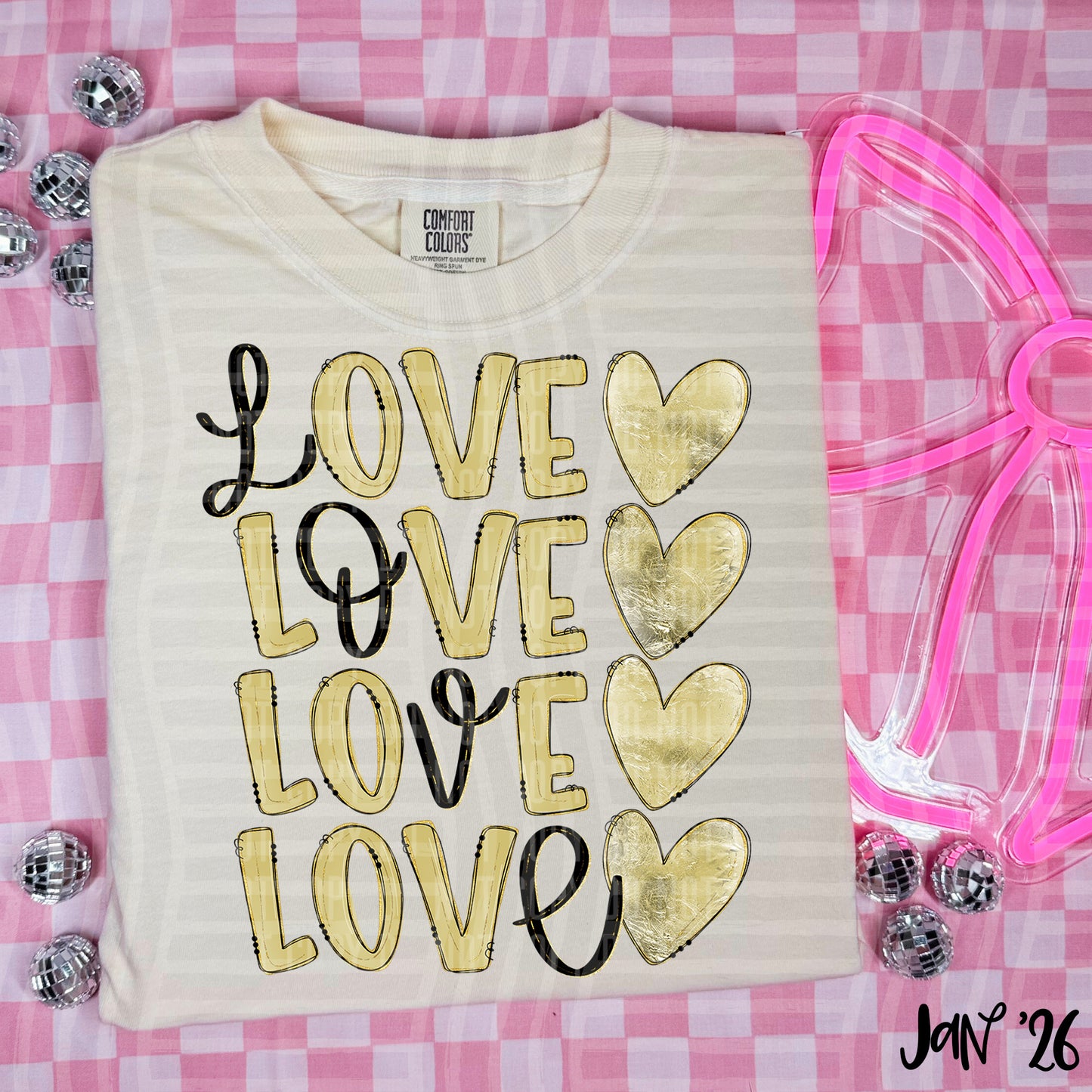 LOVE STACKED COLOR TEES