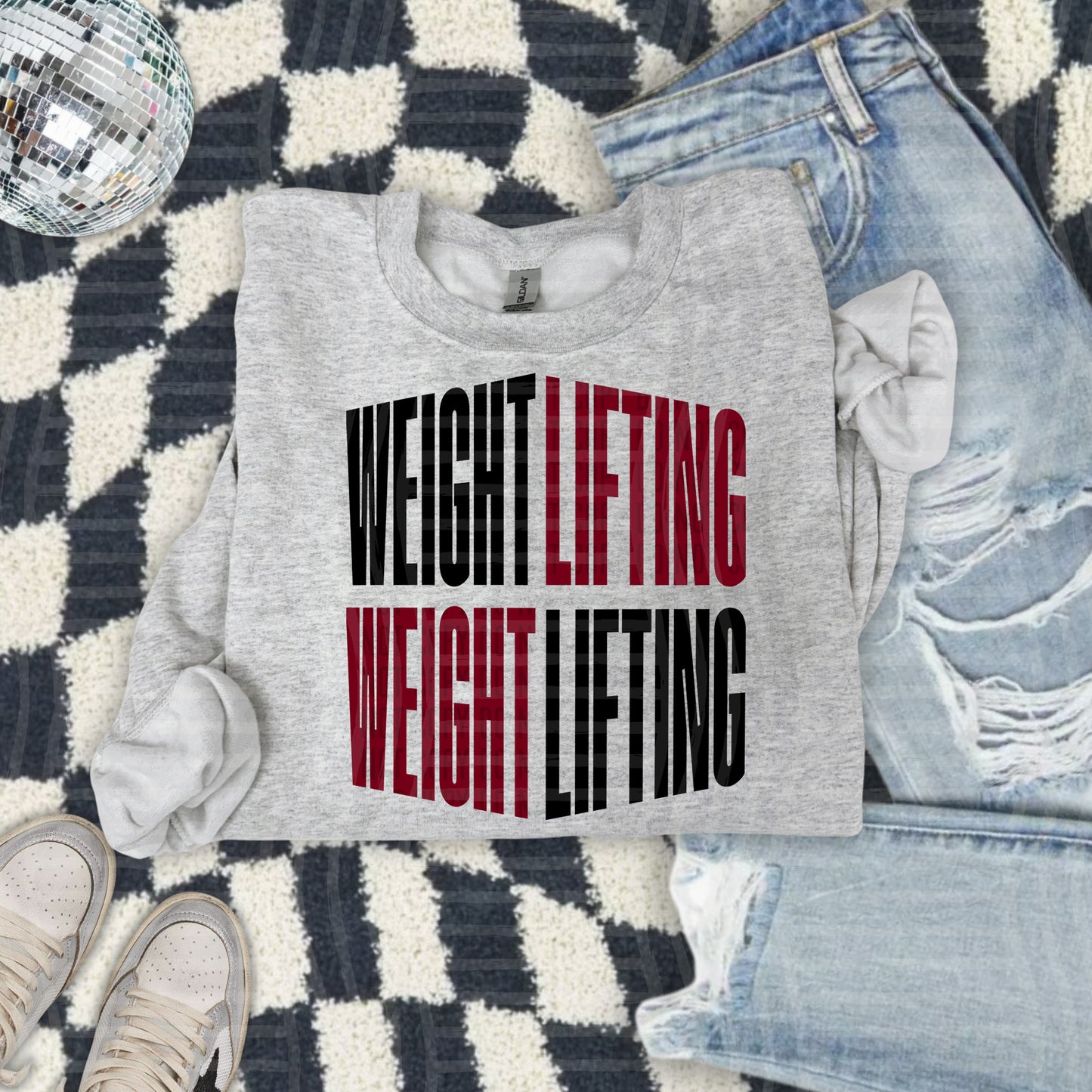 WORD ART WEIGHT LIFTING TEE