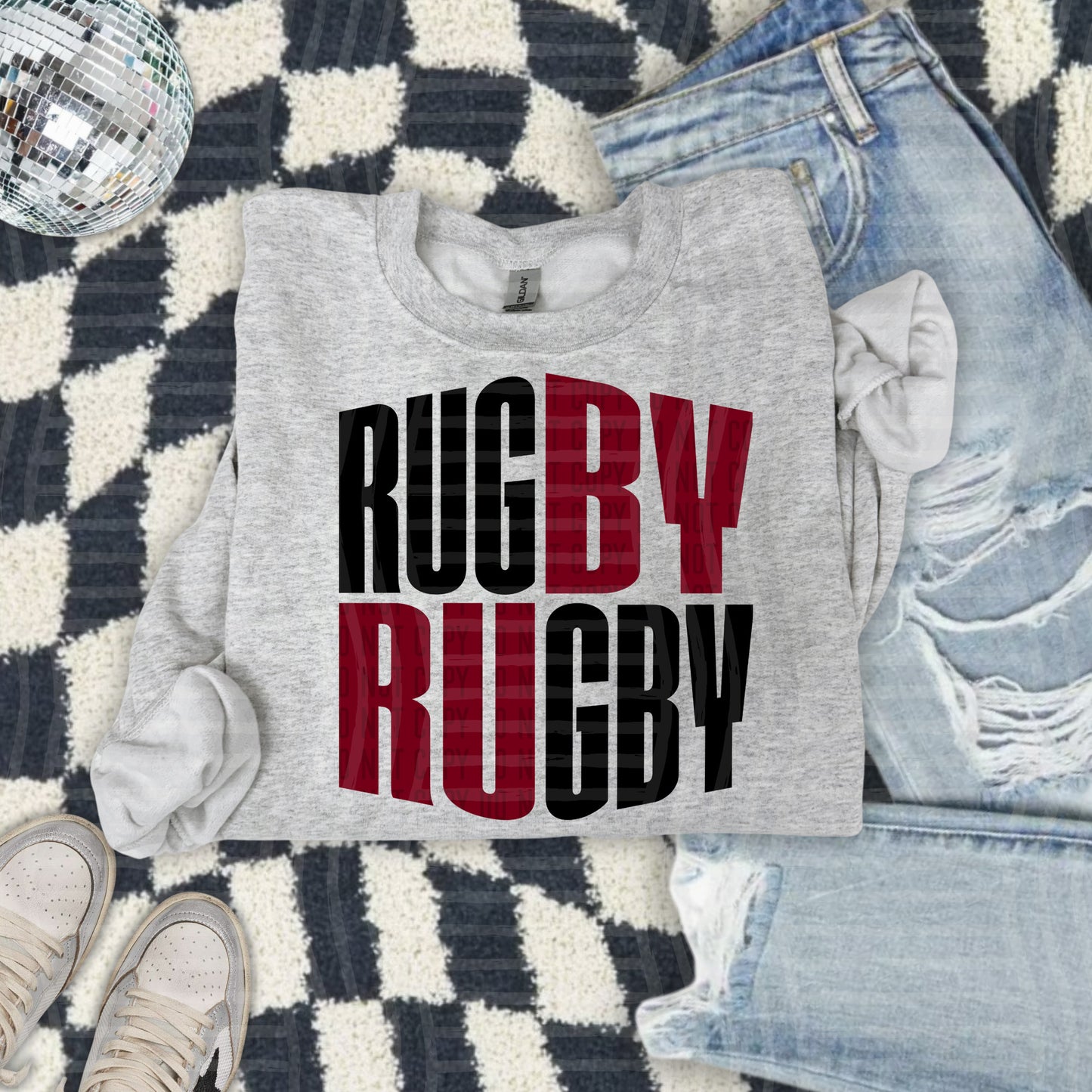 WORD ART RUGBY TEE