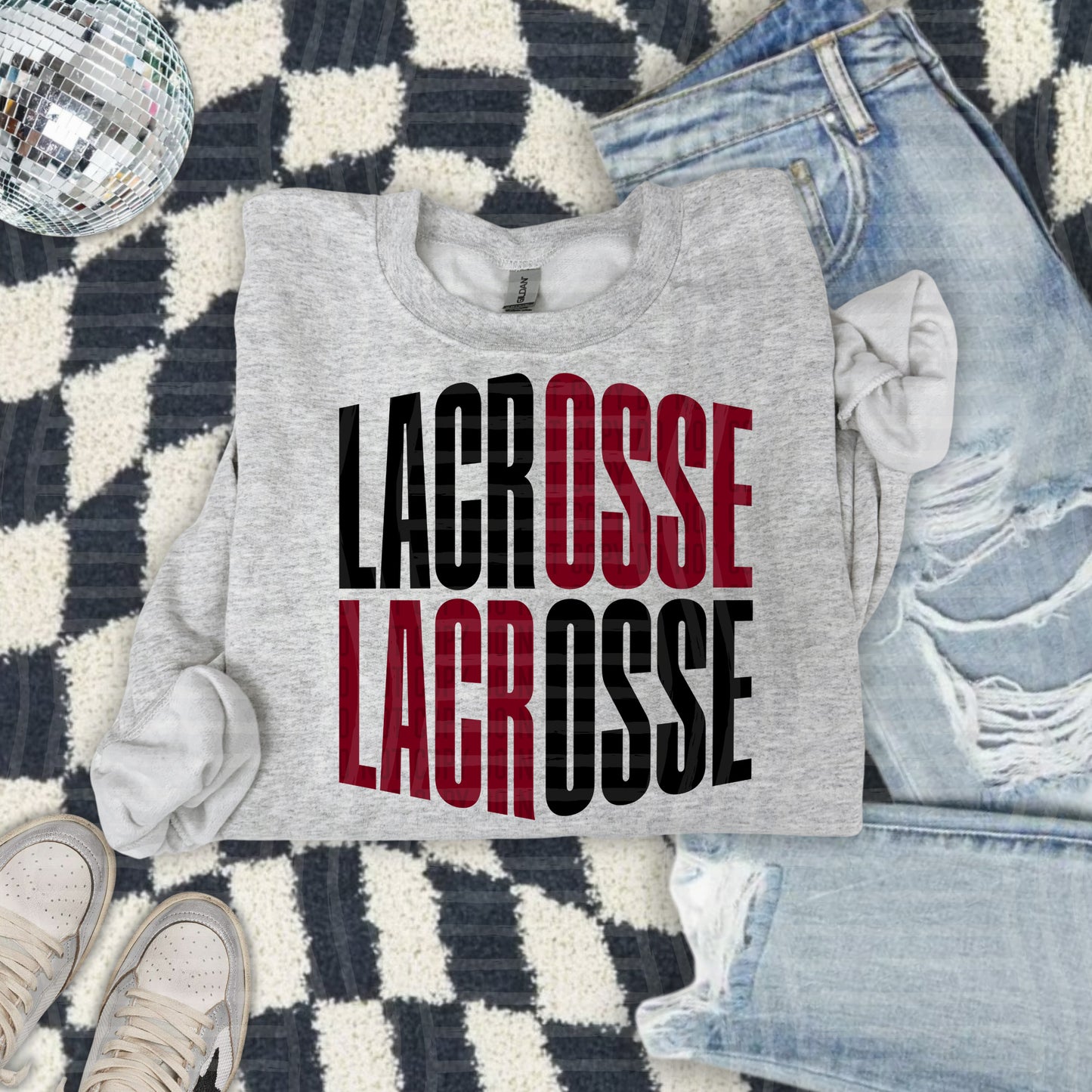 WORD ART LACROSSE TEE