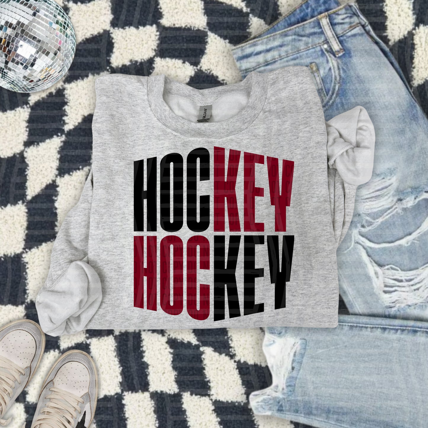 WORD ART HOCKEY TEE
