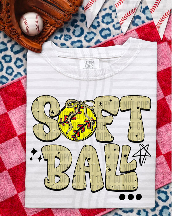 RETRO SOFTBALL TEE -VARIETY OF COLOR