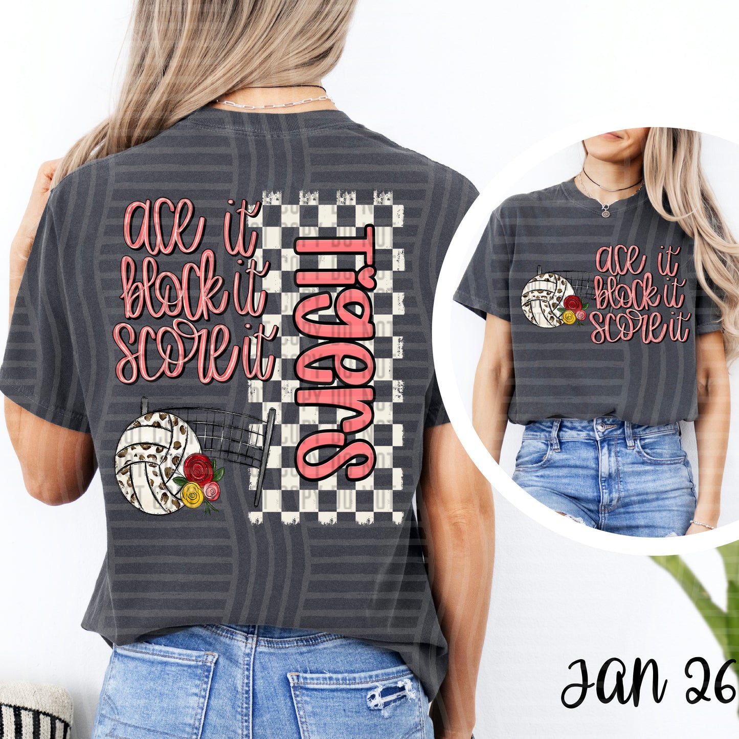 ACE IT VOLLEYBALL MASCOT TEE
