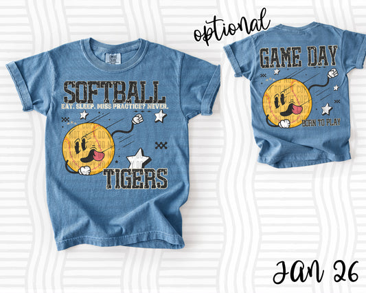 MASCOT SOFTBALL EAT SLEE TEE