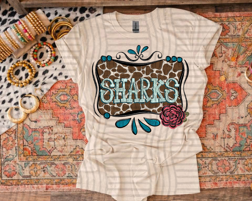 MASCOTS TURQUOISE & COWHIDE TEES