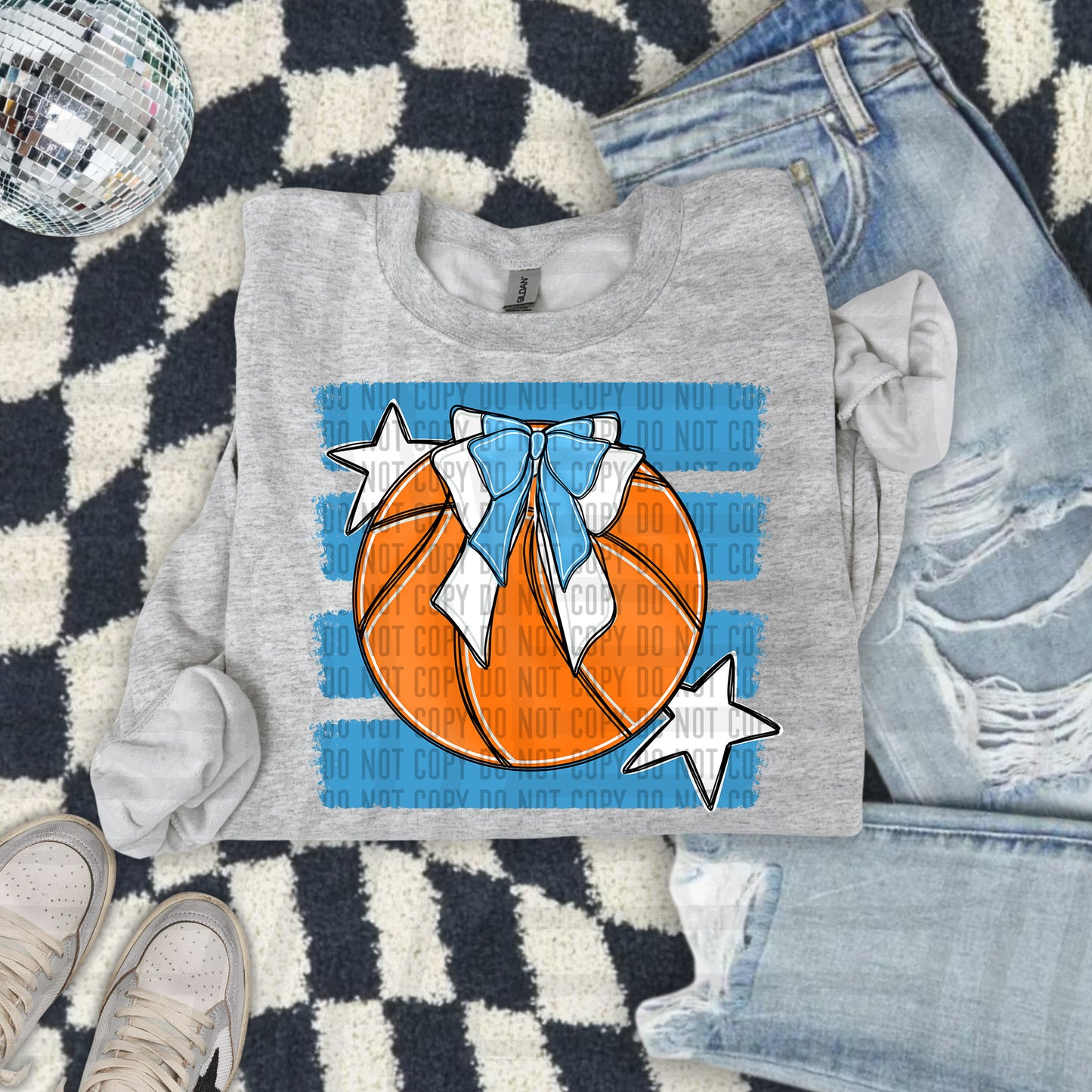 BASKETBALL BOW BOW TEES -25 COLORS
