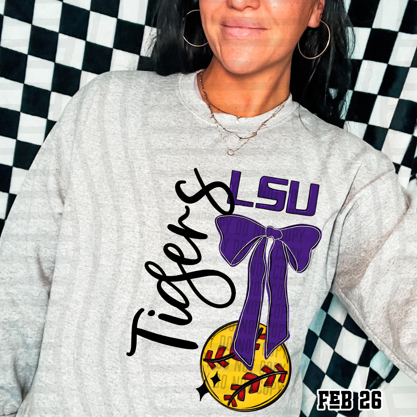 SOFTBALL COLLEGE BOW TEES