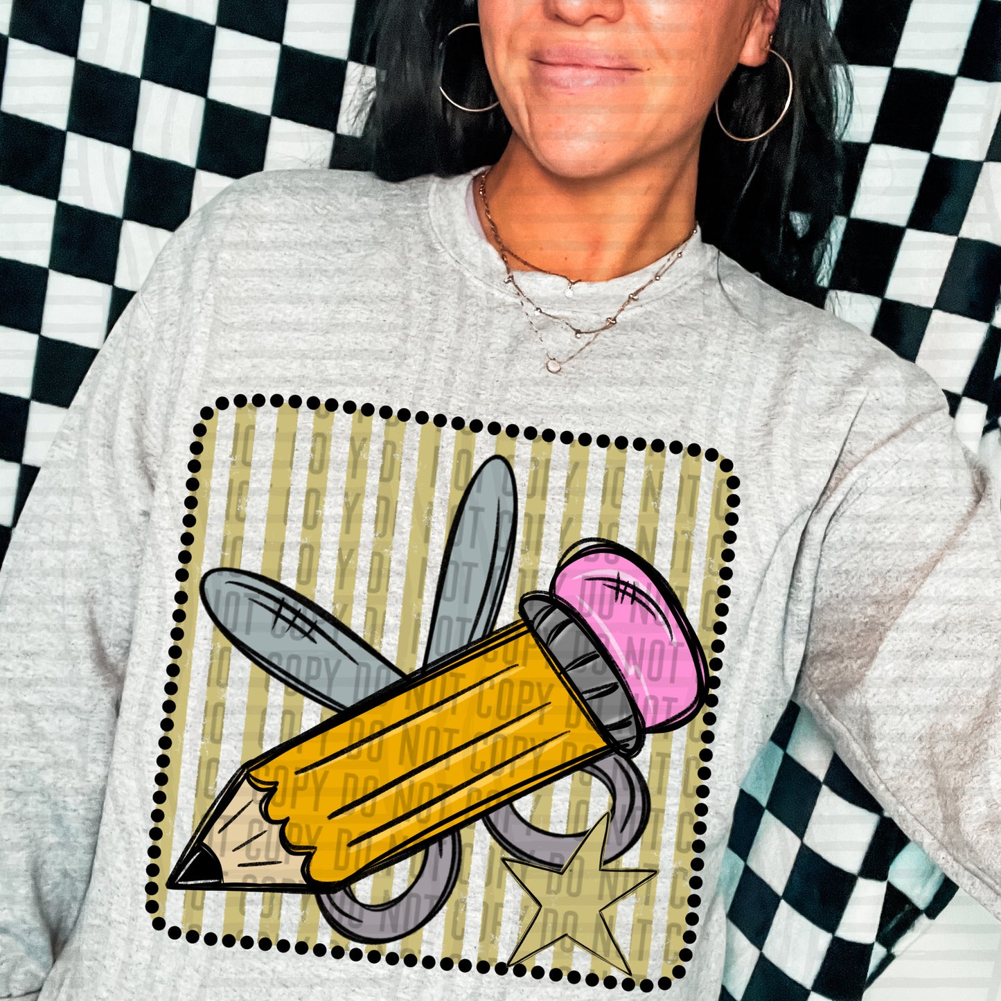DISTRESSED PENCIL TEE - MULTIPLE COLORS