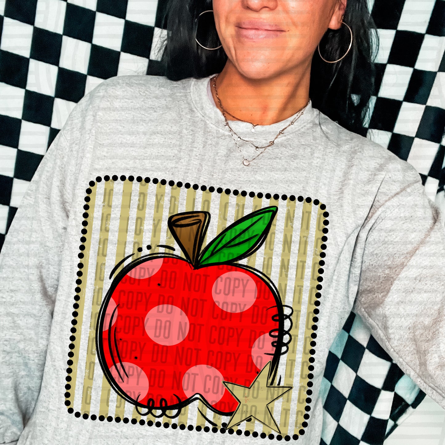 DISTRESSED APPLE TEE - MULTIPLE COLORS