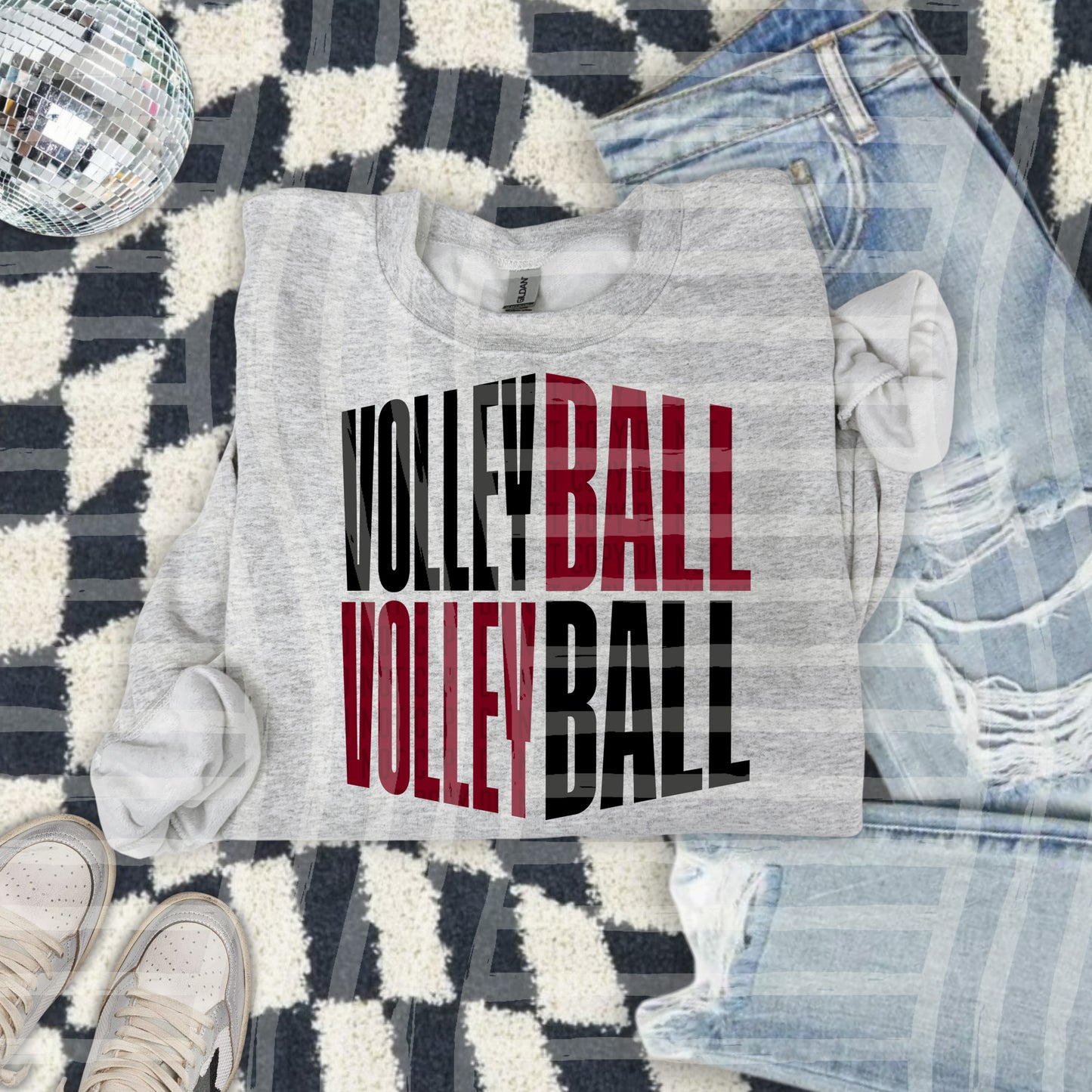 VOLLEYBALL WORD ART TEE