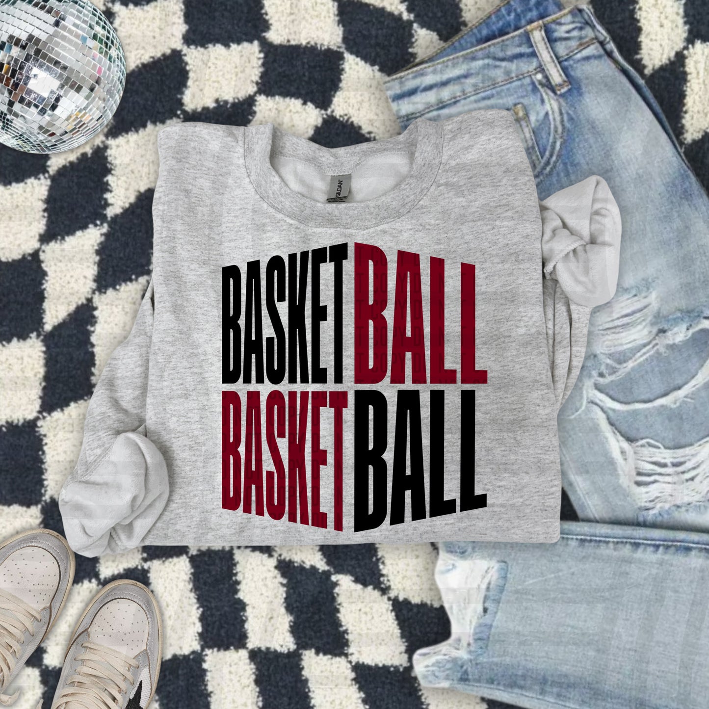 BASKETBALL WORD ART TEE