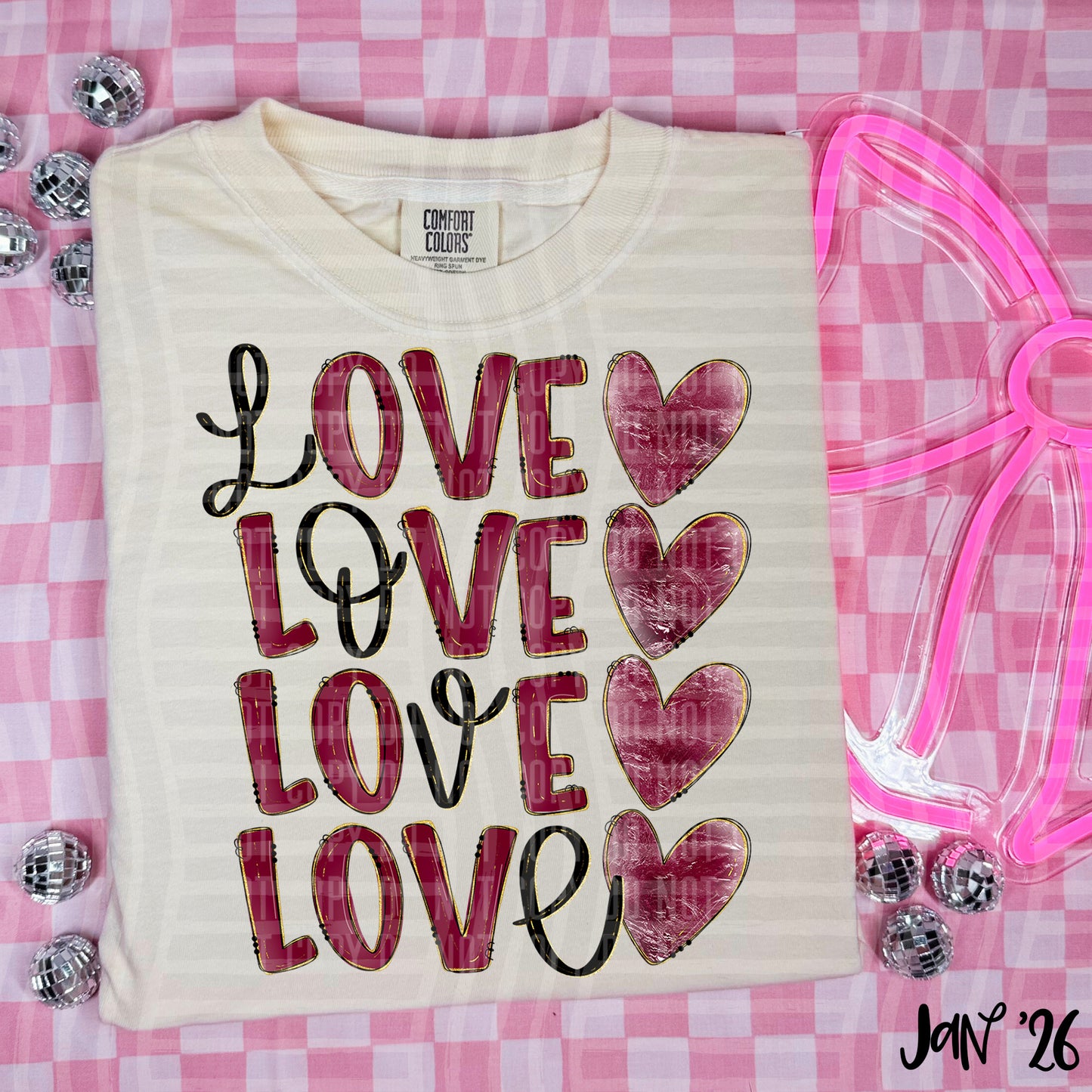 LOVE STACKED COLOR TEES