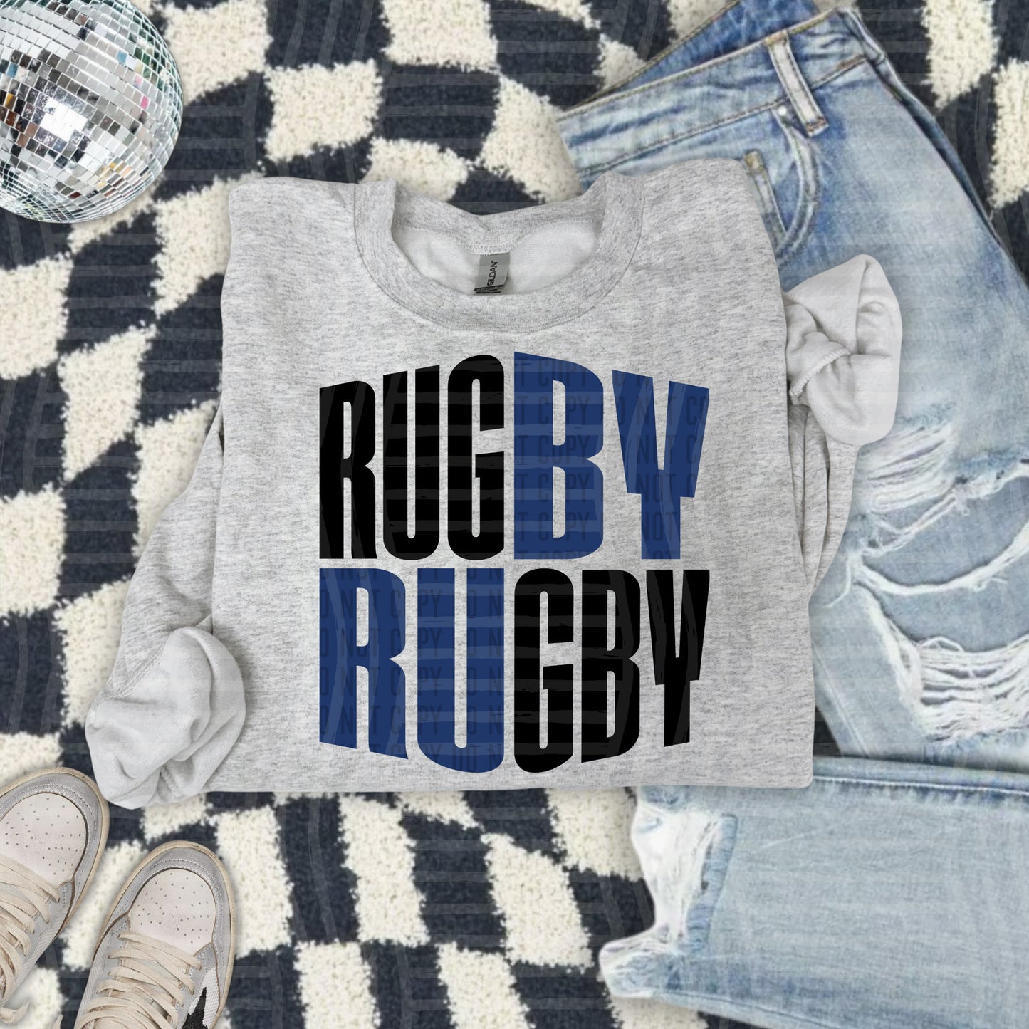 WORD ART RUGBY TEE